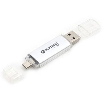 Image of Platinet USB pendrive 8GB AX-DEPO + microUSB (OTG) *Silver* (43202) (IT11774)